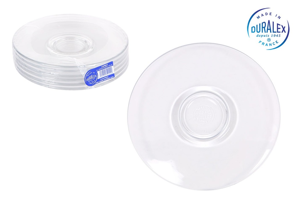 [T06-4028AF] SET 6 PLATOS TRANSP. 14cm "CAPRICE"