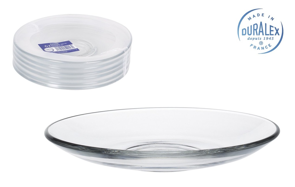 [T10-4007AF] SET 6 CLEAR PLATE 13.4cm "GIGOGNE"E