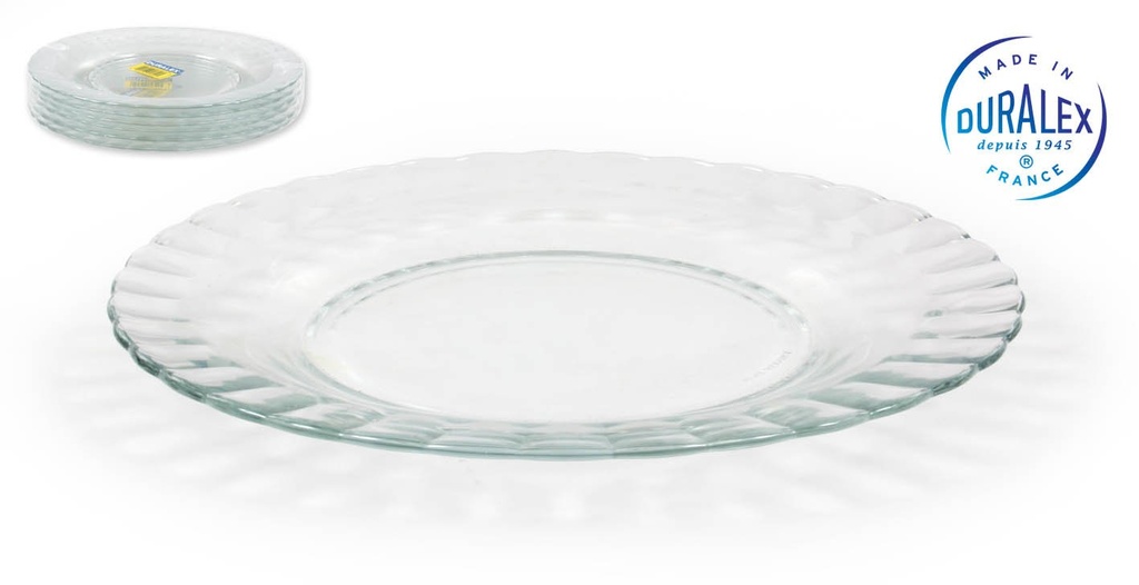 [T32-3023AF] CLEAR DINNER PLATE 9" "PARIS"