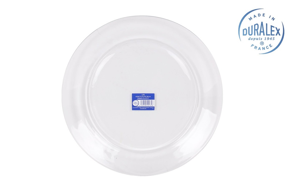 [T62-3009AF] PLATO LLANO TRANSP. 28cm "LYS"