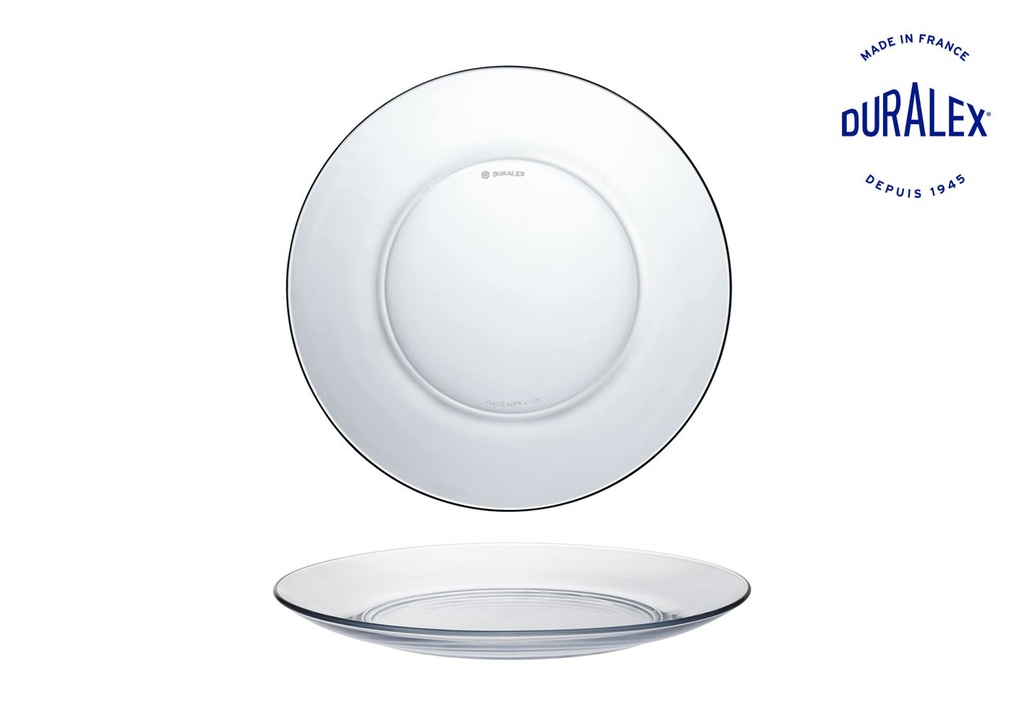 [T63-3008AF] $ PLATO POSTRE TRANSP. ø19cm "LYS"
