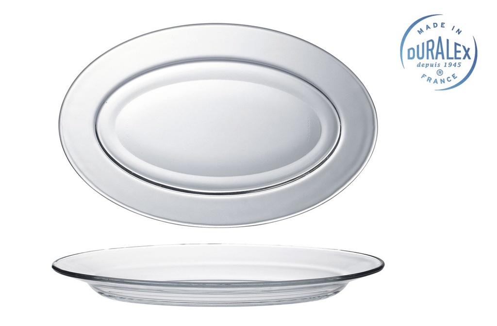 [T66-3021AF] CLEAR OVAL DISH 31cm "LYS"