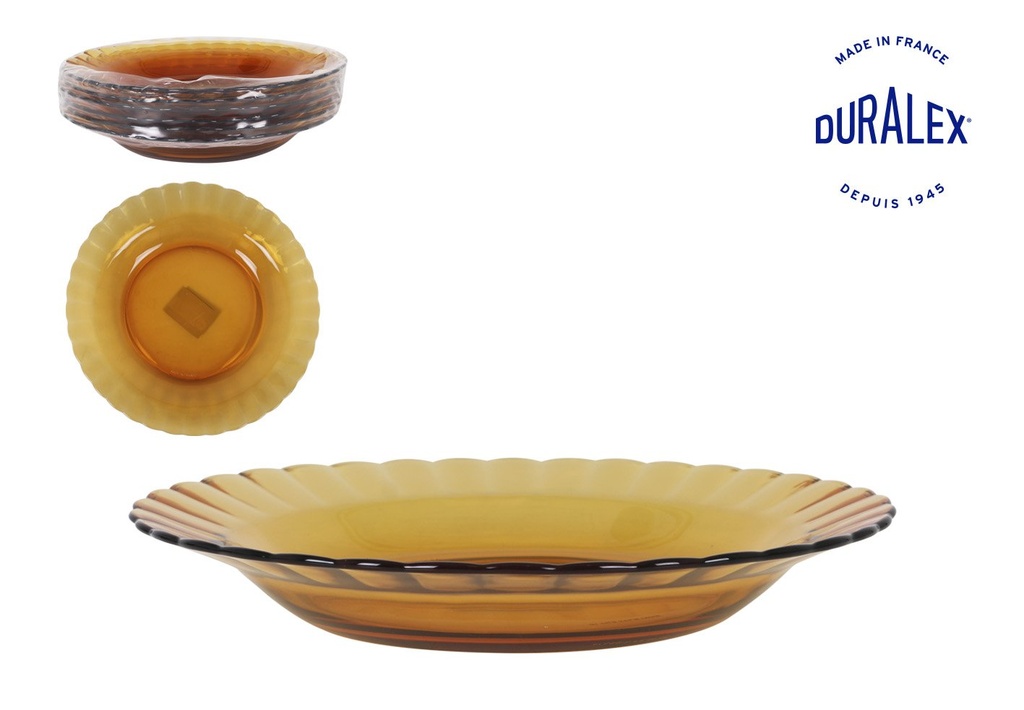 [A31-3024DF] PLATO HONDO 23cm AMBAR "PICARDIE"
