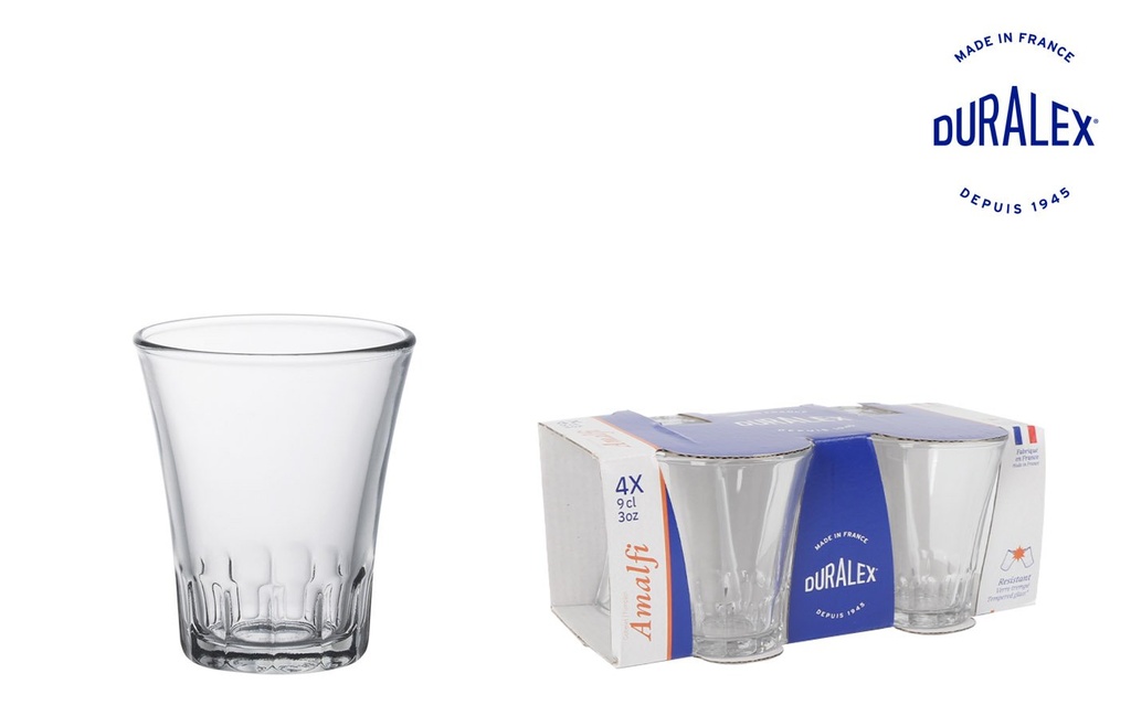[T02-1002AC] SET 4 VASOS TRANSPARENTE 9cl "AMALFI"