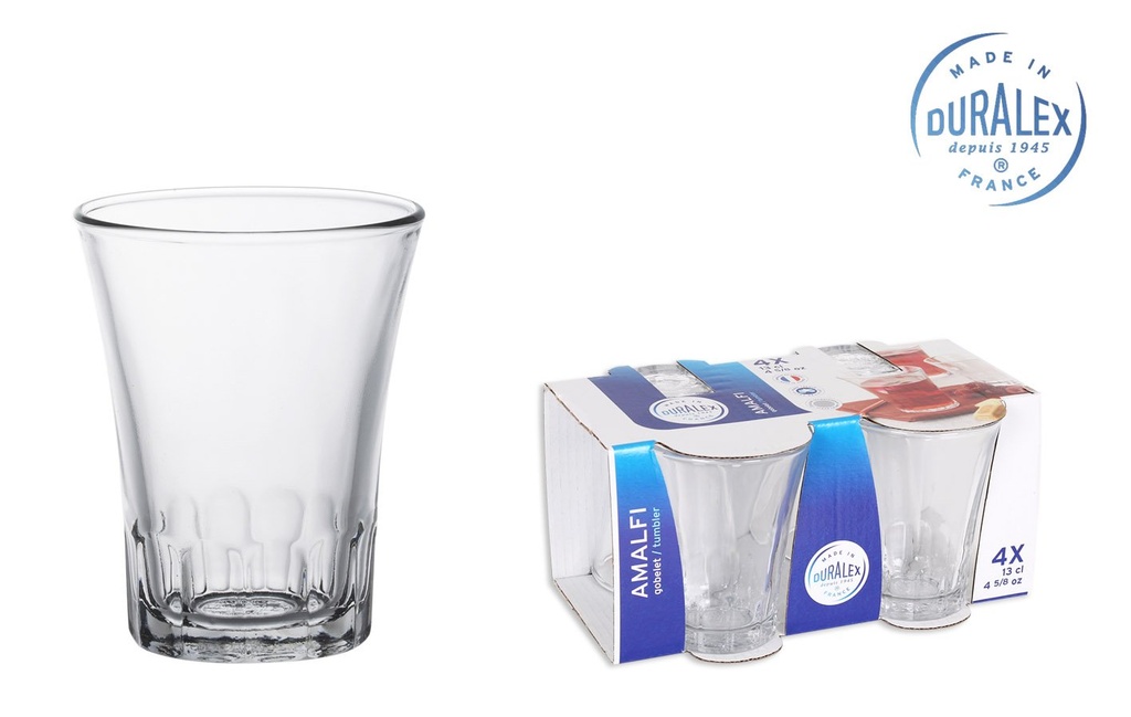 [T02-1003AC] SET 4 VASOS TRANSPARENTE 13cl "AMALFI"