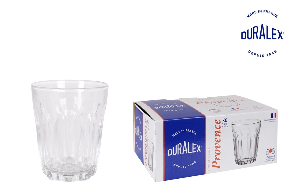 [T02-1037AB] SET 6 VASOS TRANSP. 13cl "PROVENCE"