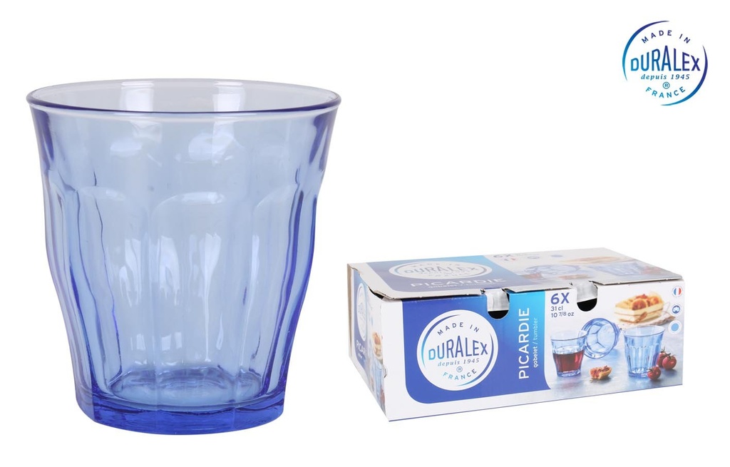 [M17-1028BB] $ SET 6 VASOS 31cl MARINE "PICARDIE"