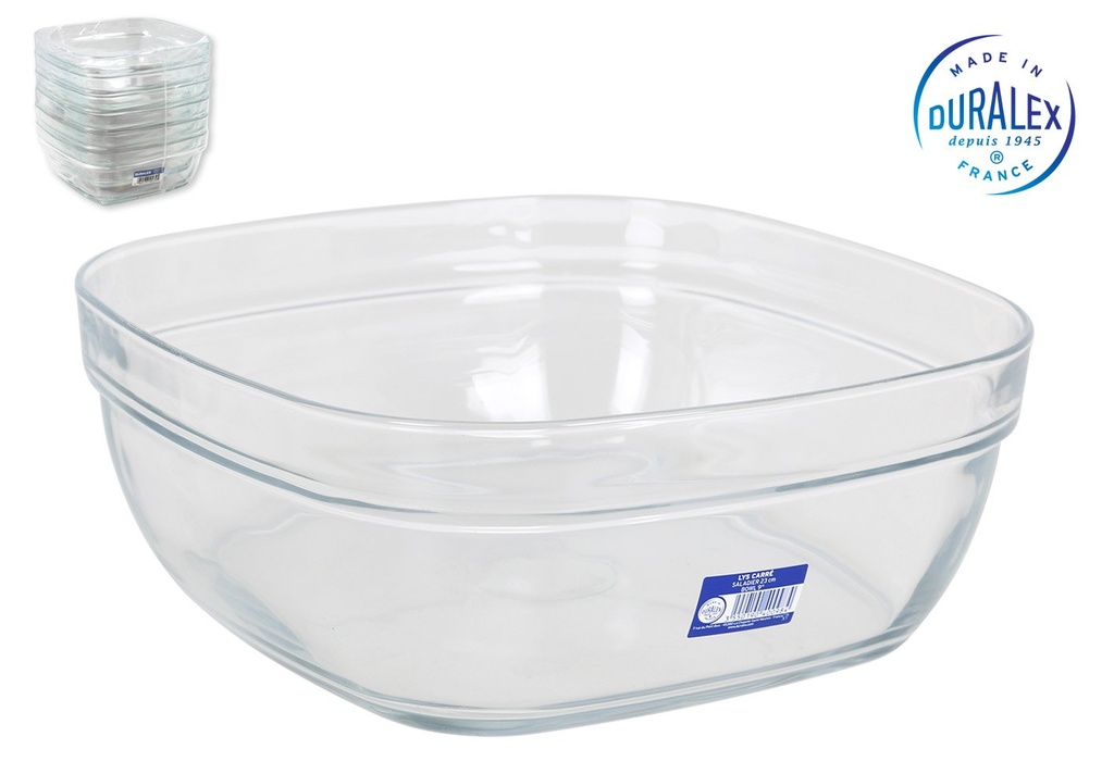 [T46-2036AF] ENSALADERA APIL. 23cm/3L TRANS.CUAD LYS
