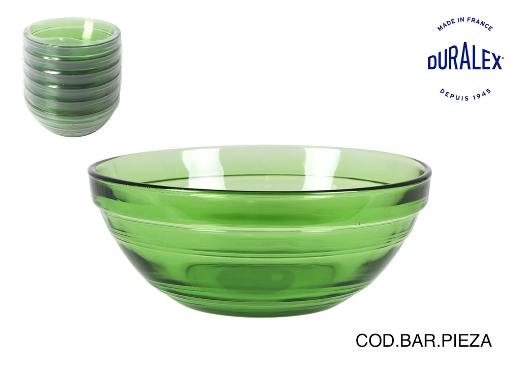 (SP)$ BOL ø14x5.5cm/500cc APILABLE VERDE "LYS"