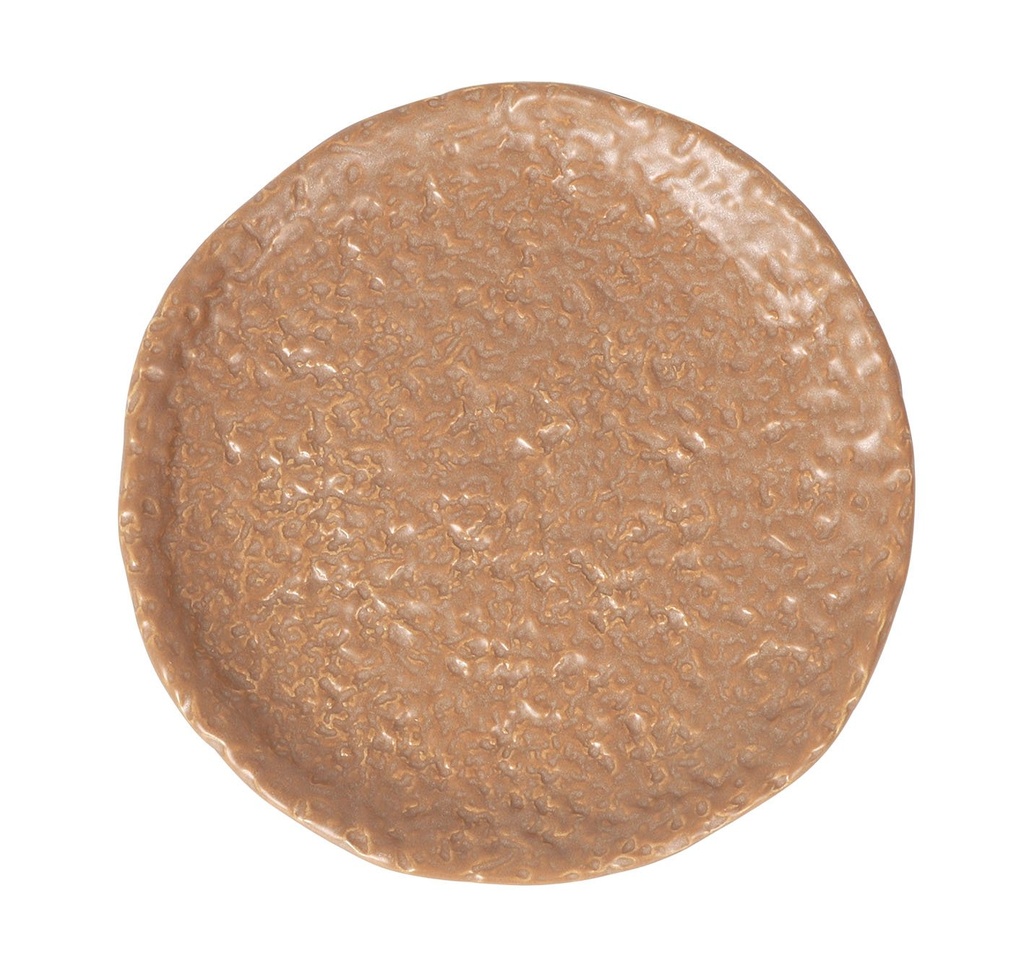 [B997065B] #-24- PLATO POSTRE BEIGE OLEIRO ø21x2cm