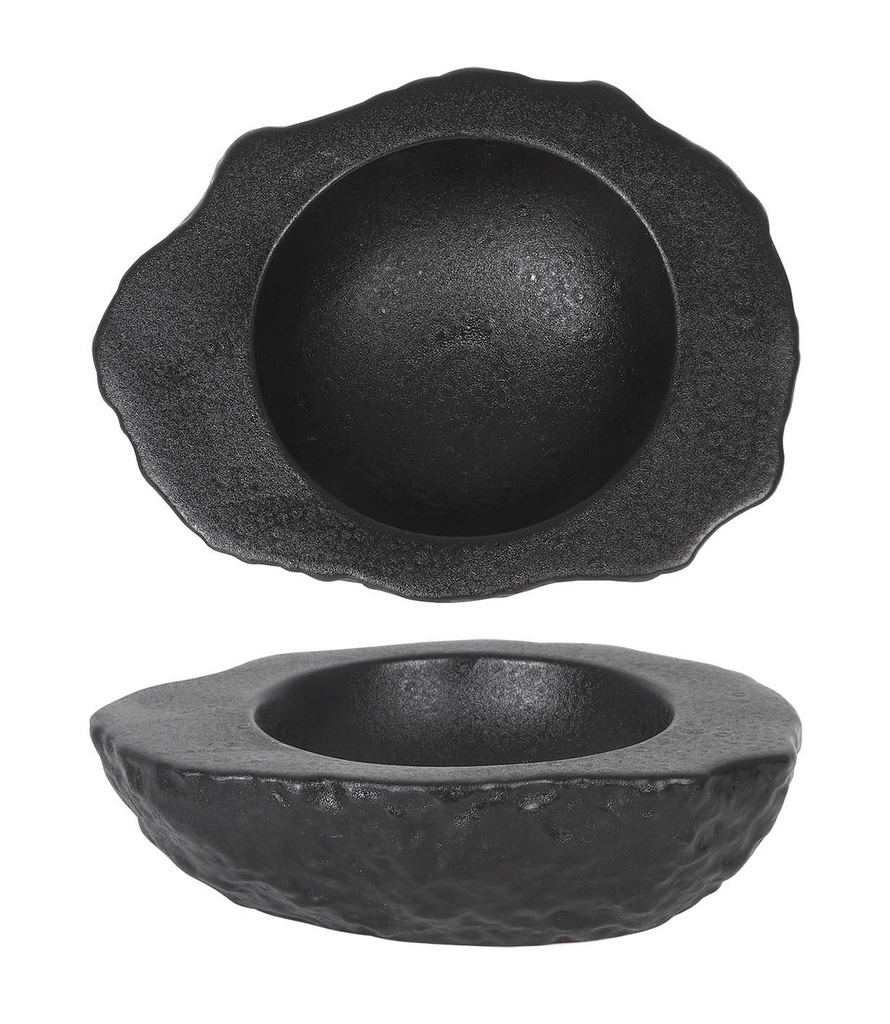 [P997030B] BOWL CANTABRO 20x15x6cm BLACK