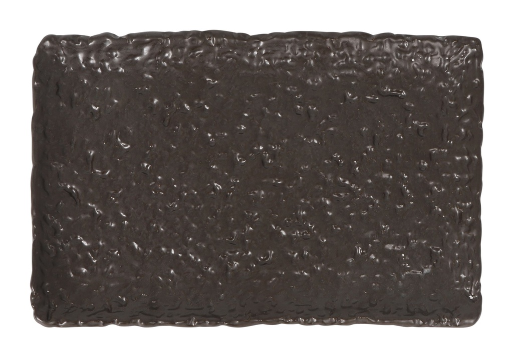 [B997069A] #-12- BANDEJA RECT.MARRON OLEIRO 31x20x2cm