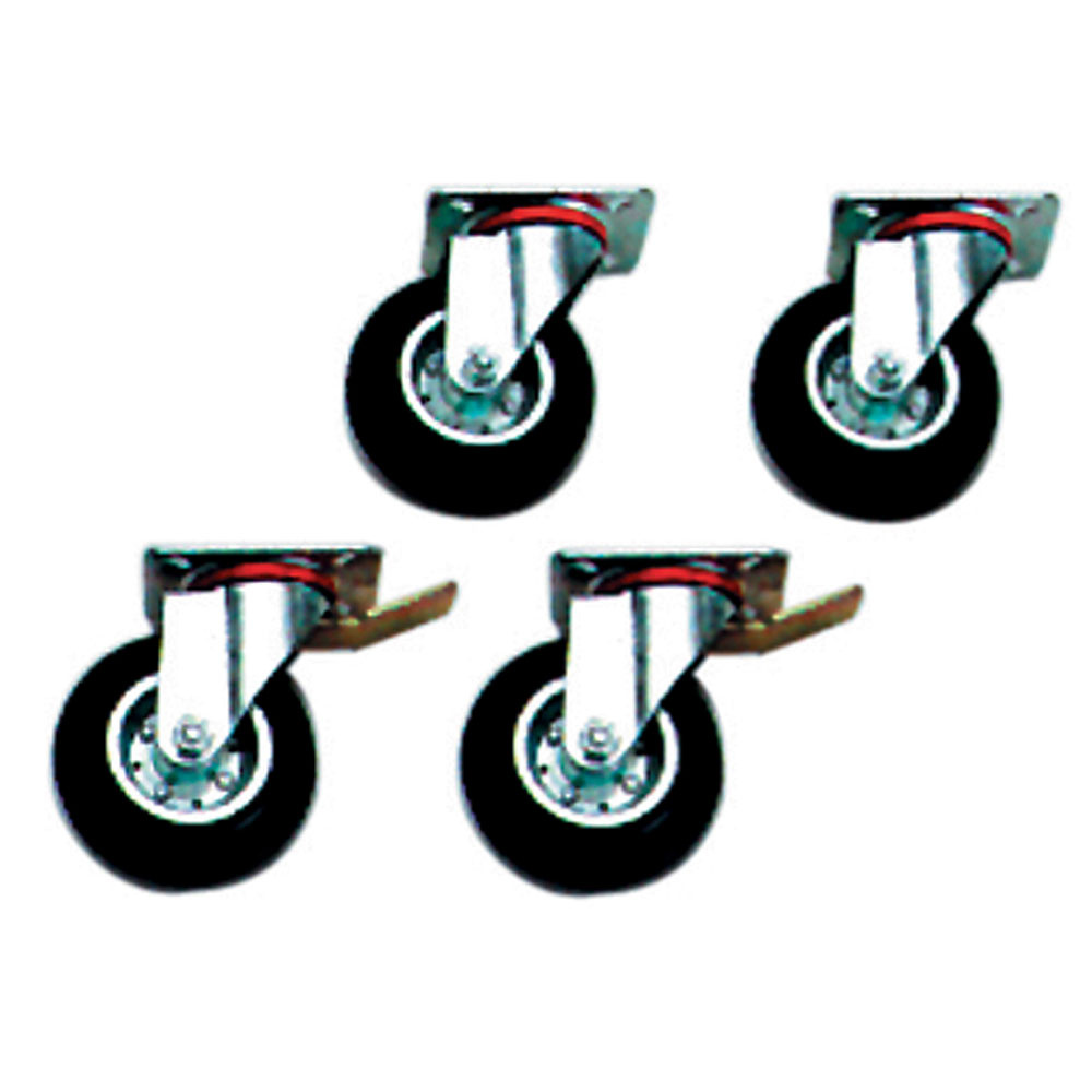 Kit 4 ruedas, 2 con frenos 6 & 10 GN 1/1