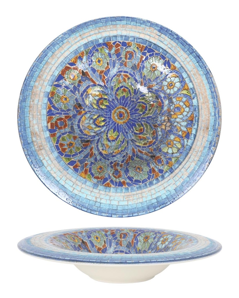 [B928453AV] PASTA PLATE ALBUS INDIGO ø28x5cm