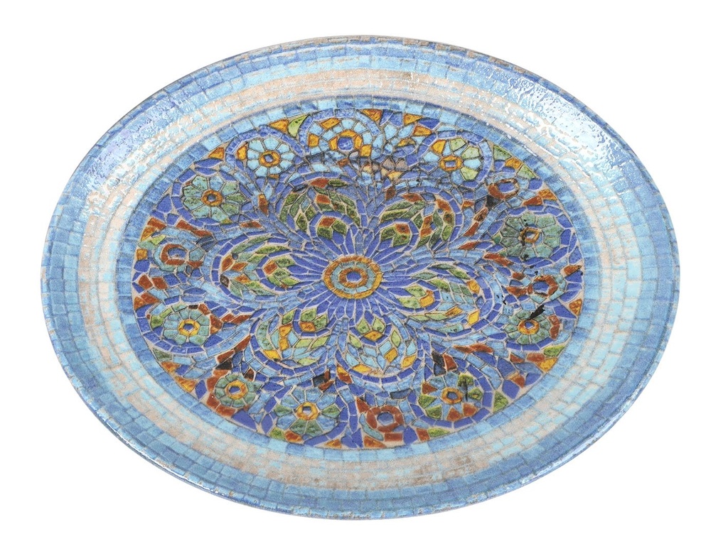 [B928255AV] OVAL DISH  INDIGO 25x19x2cm