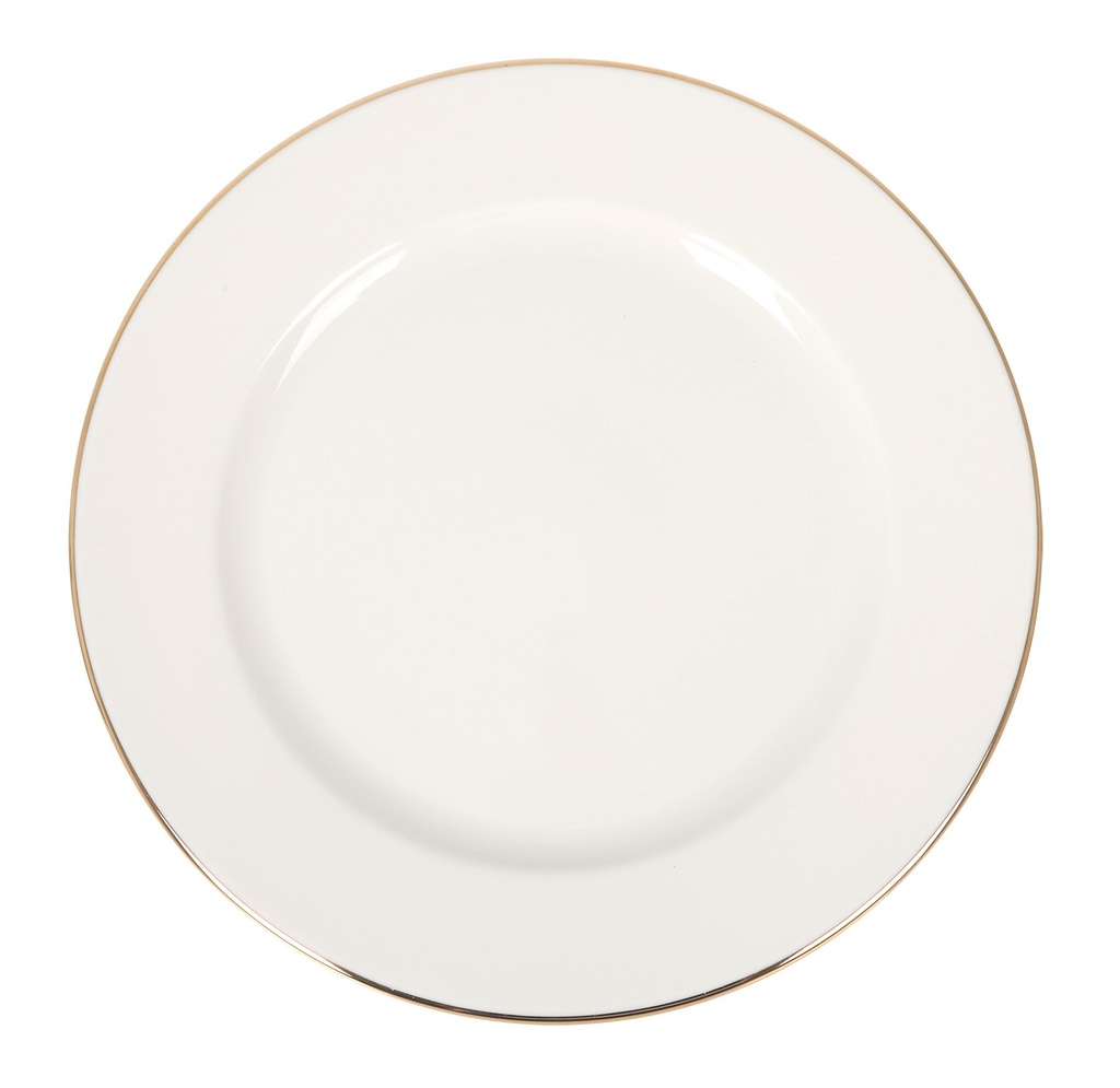 FLAT PLATE BANQUET FILO ORO ø25x2.5cm