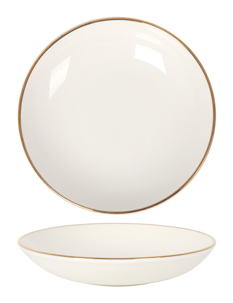 SOUP PLATE GOURMET FILO ORO ø23x4cm