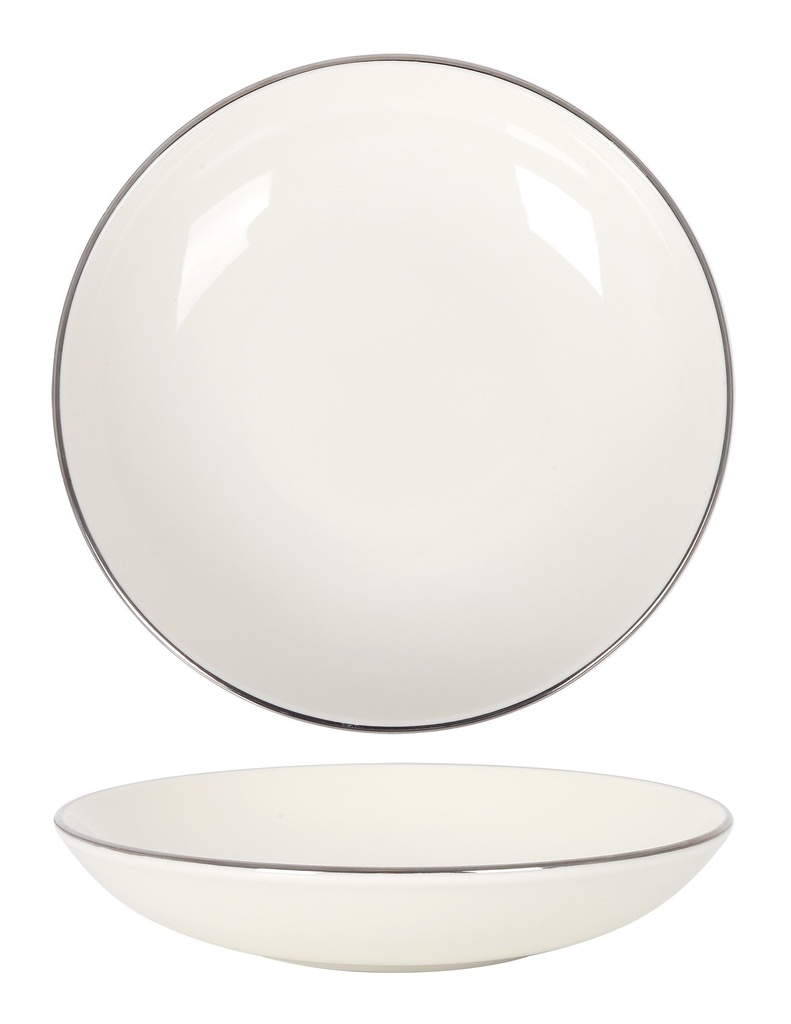 SOUP PLATE GOURMET FILO PLATA ø23x4cm
