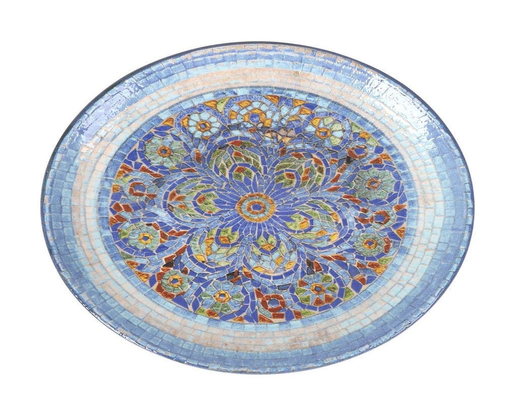 [B928057AV] OVAL DISH INDIGO 31x24x2.5cm