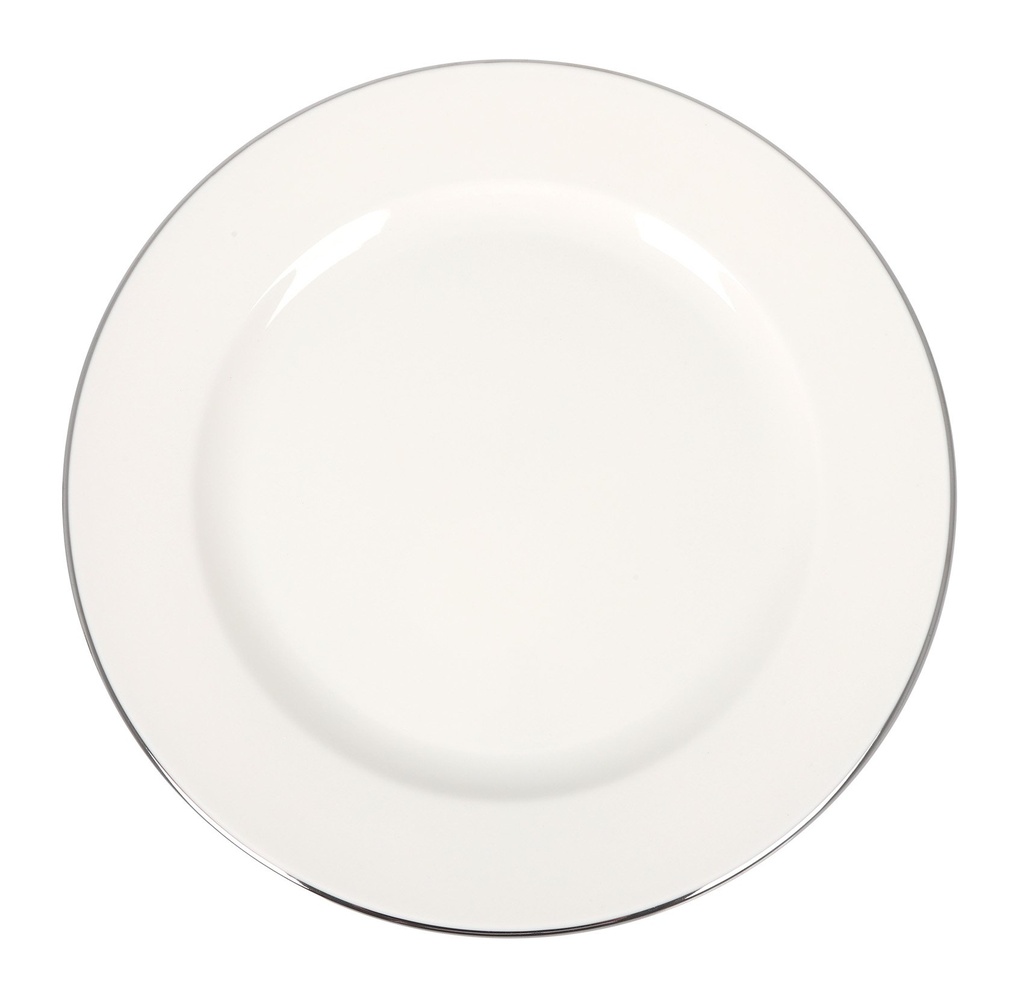 [B928025AY] PLATO PRESENTACION BANQUET FILO PLATA ø30x2.5cm