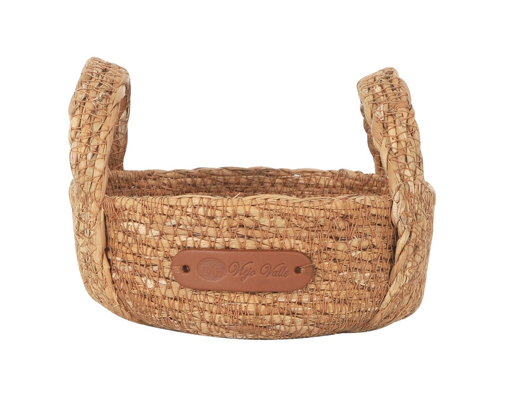 [B101V003D] BASKET SEAGRASS WITH HANDLES 15X5cm