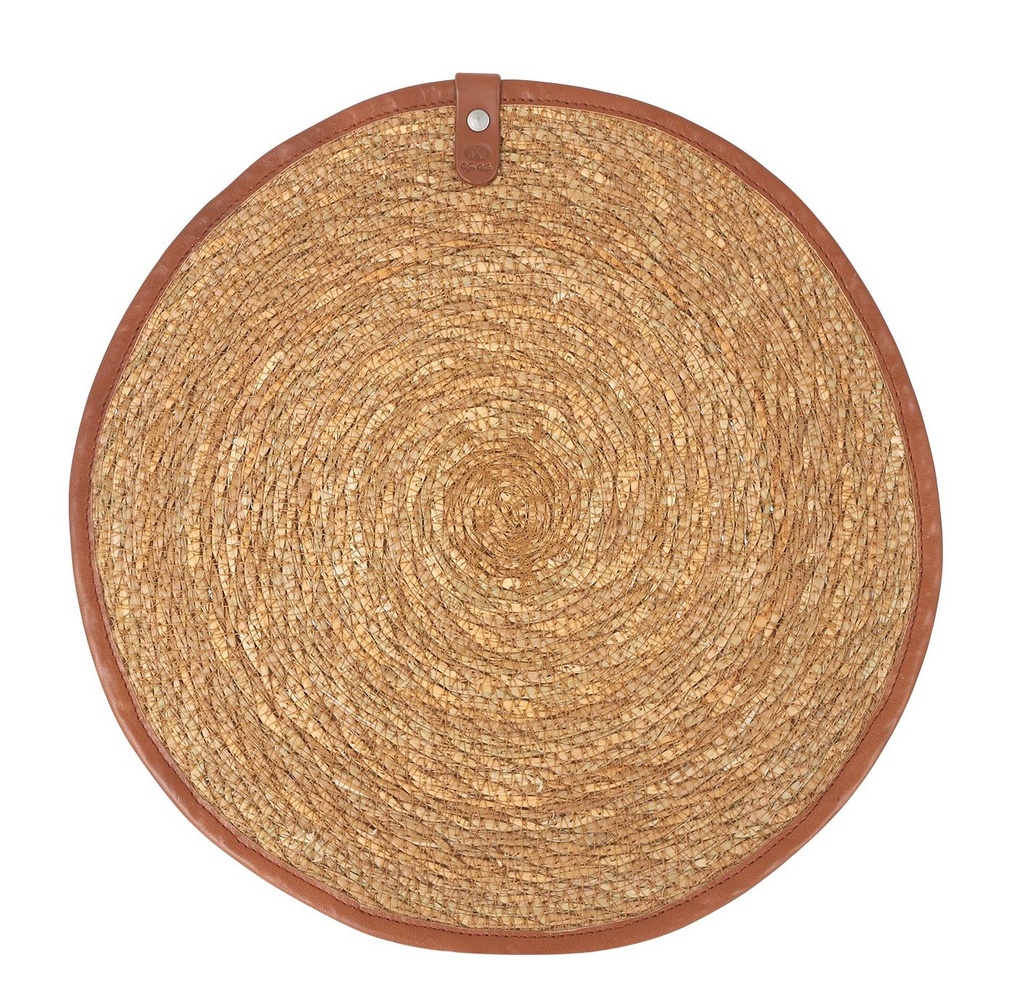 [B101V026A] PLACEMAT SEAGRASS LEATHER EDGE 35cm