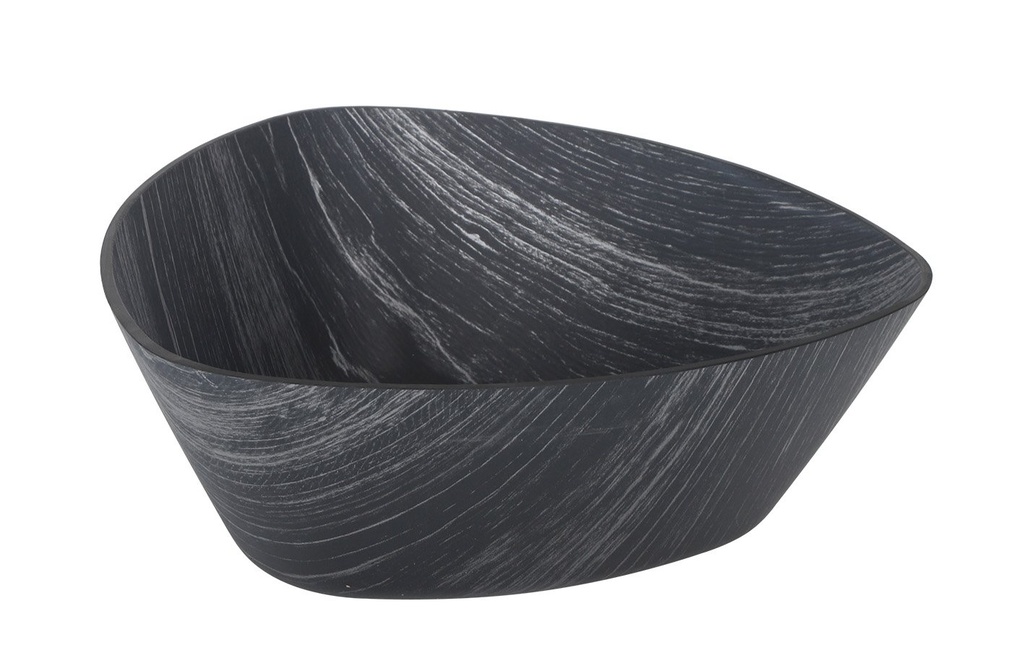 [B639017B] BLACK SALAD BOWL TRIANG. PS 24x24x10,5cm