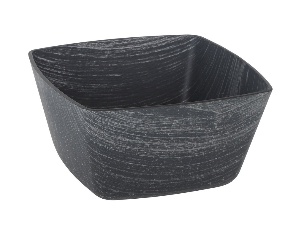 [B639024B] BOWL NEGRO CUADRADO PS 16x16x8cm