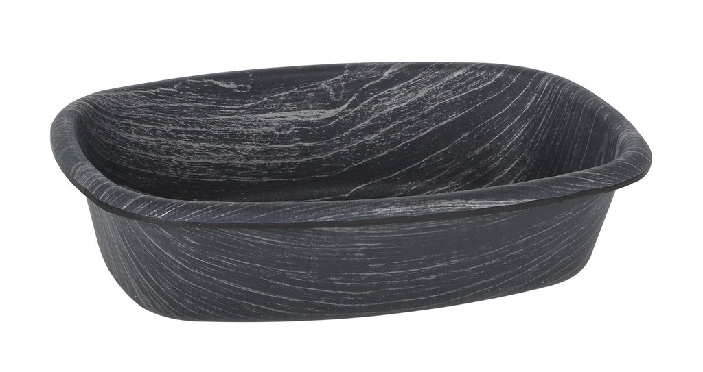 [B639026B] BANDEJA OVAL NEGRA PS 15,5x23,5x6cm