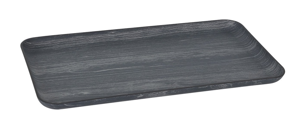 [B639036B] BANDEJA NEGRA RECTAGULAR PS 20x38x2,5cm