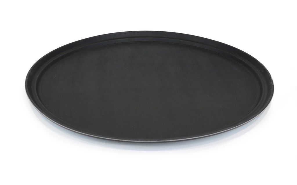BLACK OVAL NON-SLIP FIBERGLASS WAITER TR