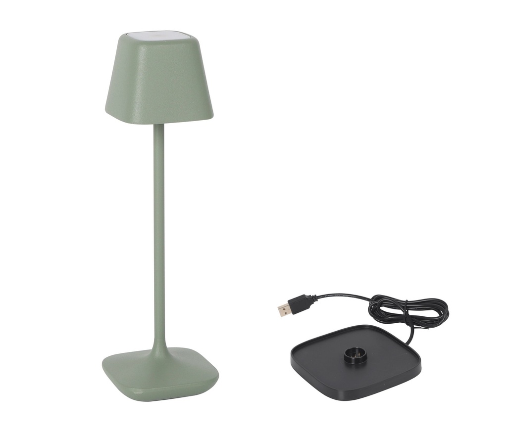 [B1504003E] SQUARE GREEN LAMP Y CHARGER YTTRIYA 6x6x