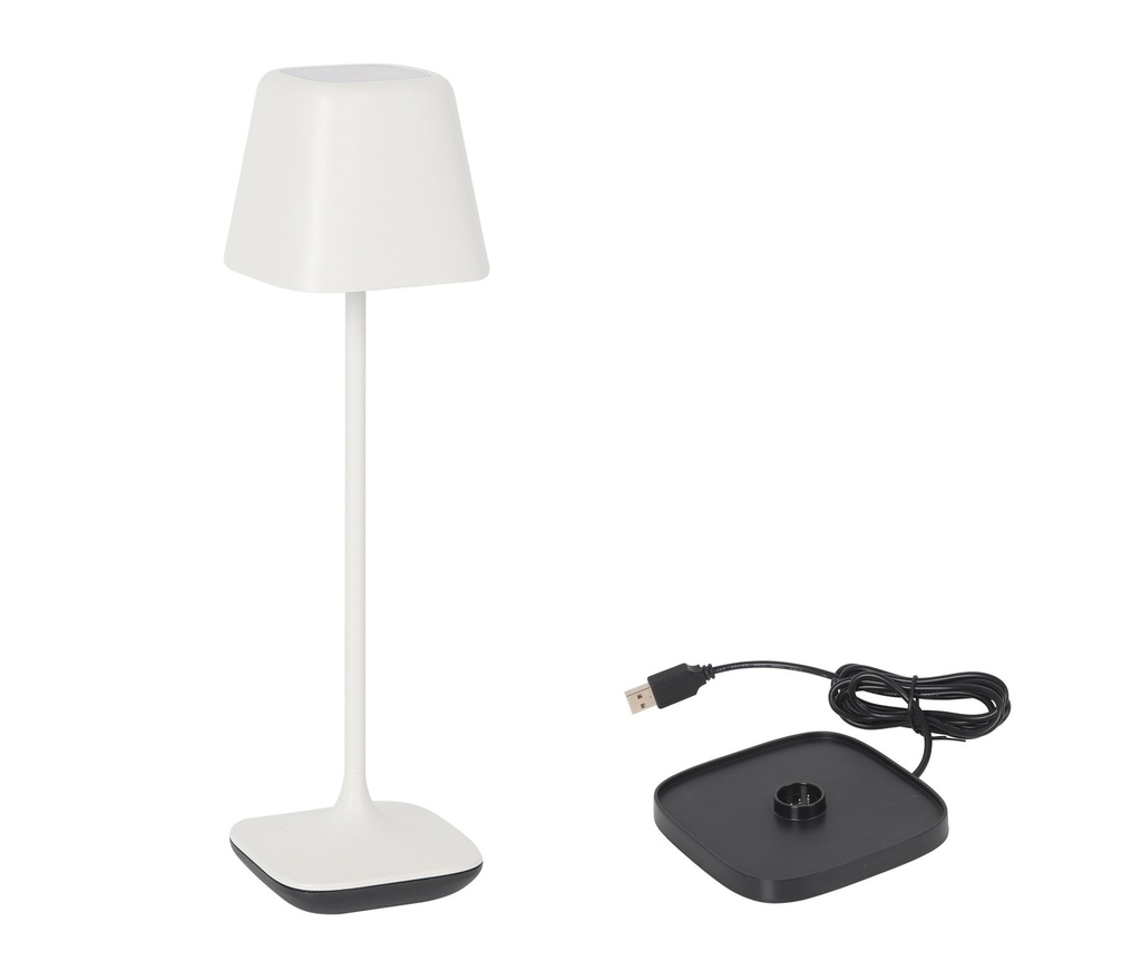 LAMPARA CUADRADA BLANCA Y  CRG. YTTRIYA6.8x6.8x25
