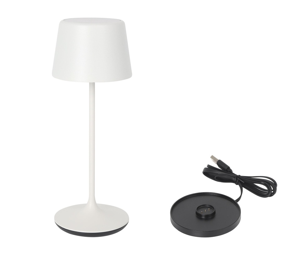 ROUND WHITE LAMP Y CHARGER LUZERNE ø11x3