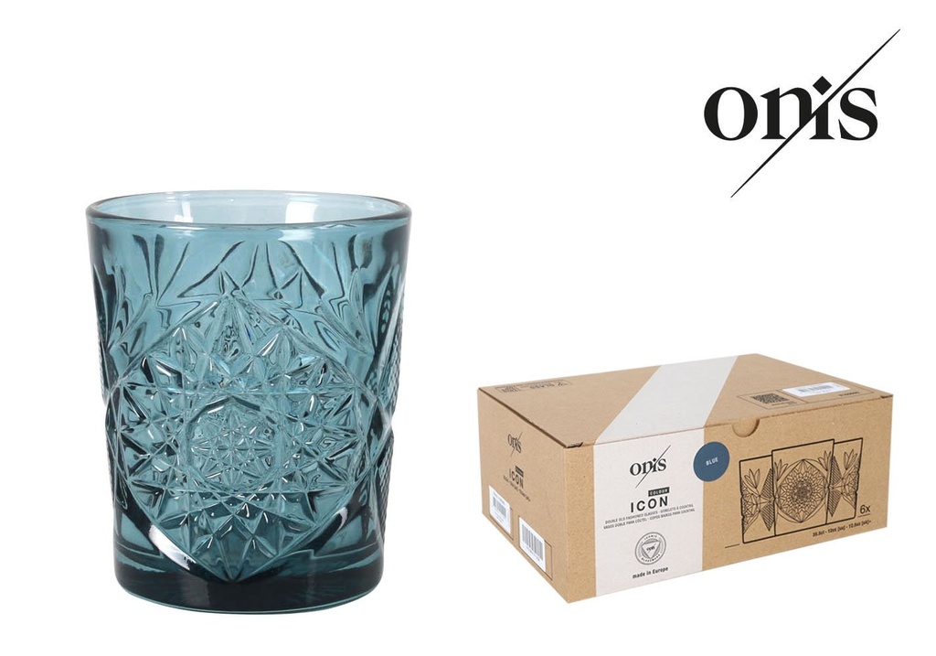 [ON1006366] & (13206) VASO HOBSTAR AZUL DOF 35cl 8.9x10.6cm