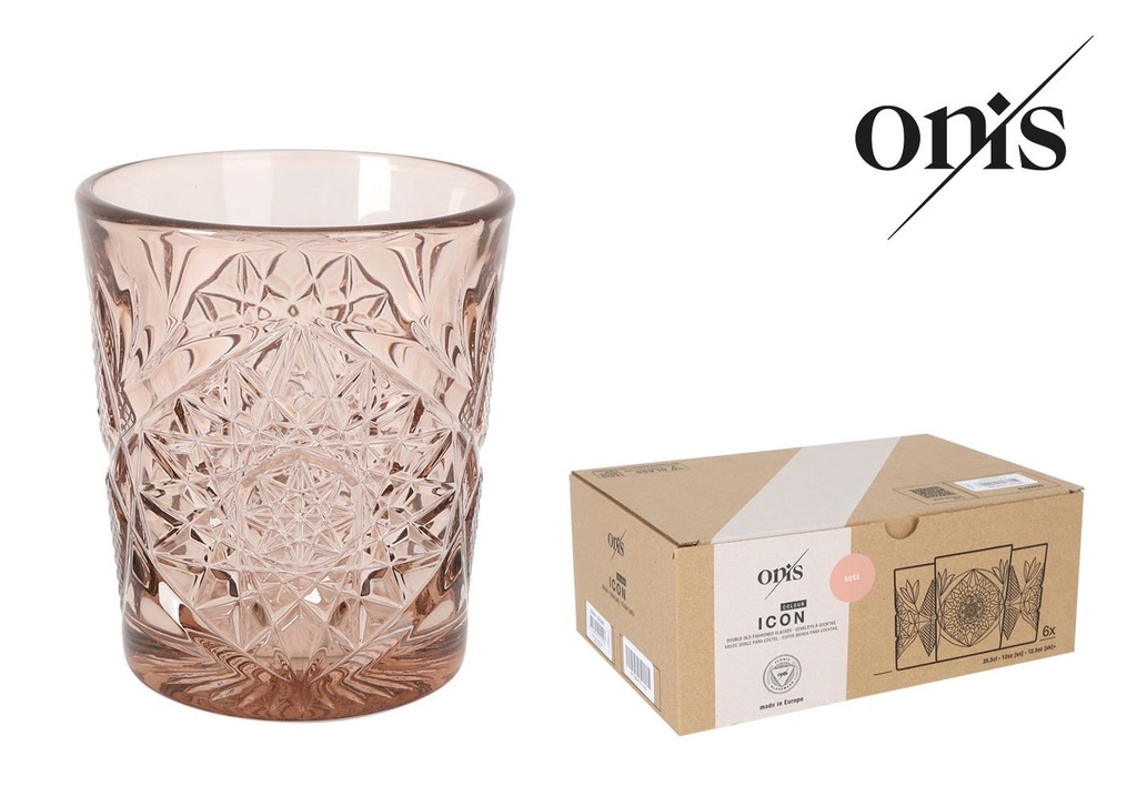 [ON1006368] (5632) VASO HOBSTAR ROSA 35cl 8.9x10.6cm