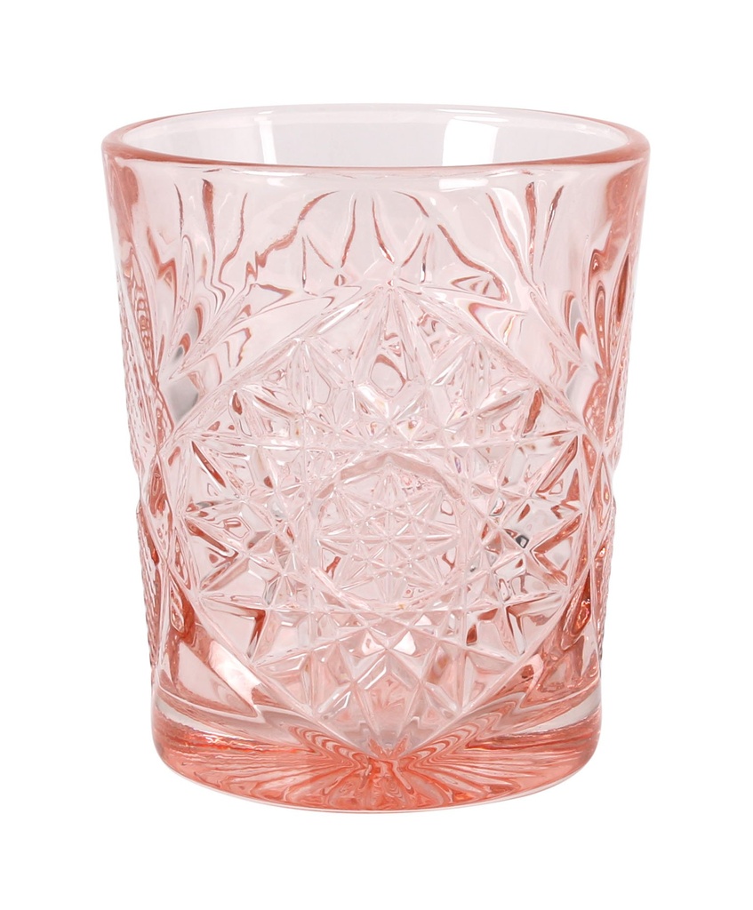 [ON1006373] CORAL GLASS HOBSTAR 35.5cl ø8.9x10cm