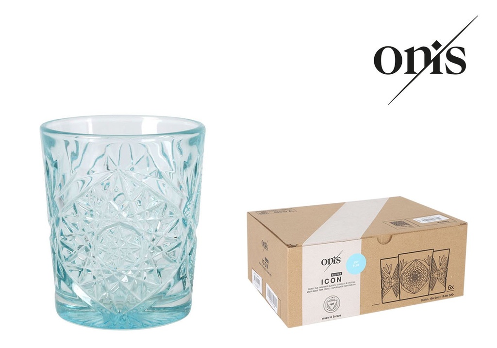 [ON1006375] (5632) VASO HOBSTAR AZUL 35.5cl ø8.9x10cm