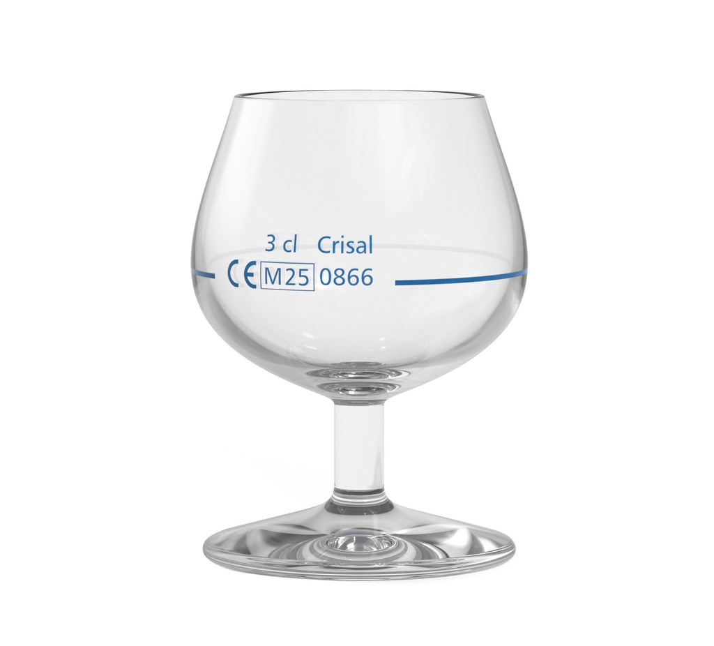 [ON1017031] COGNAC GLASS 10cl W/EDGE AT 3cl