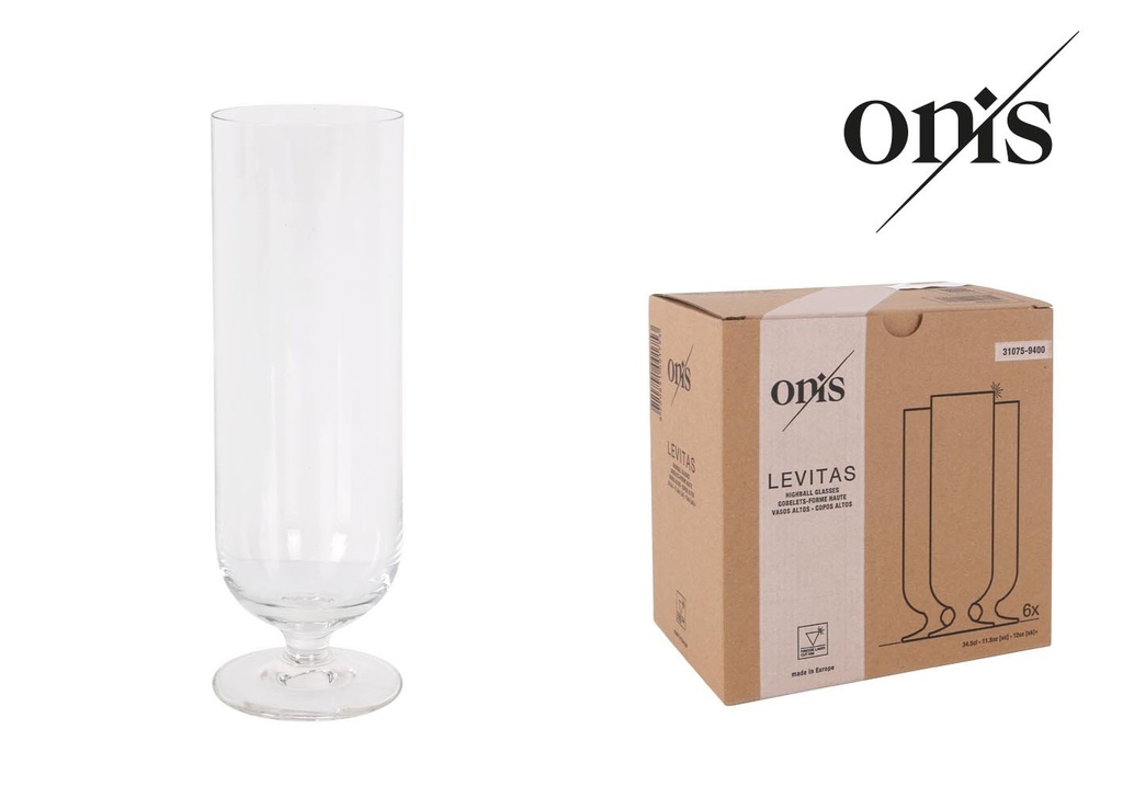 [ON1002270] HIGH GLASS LEVITAS 34.5cl ø5.7x17.9cm