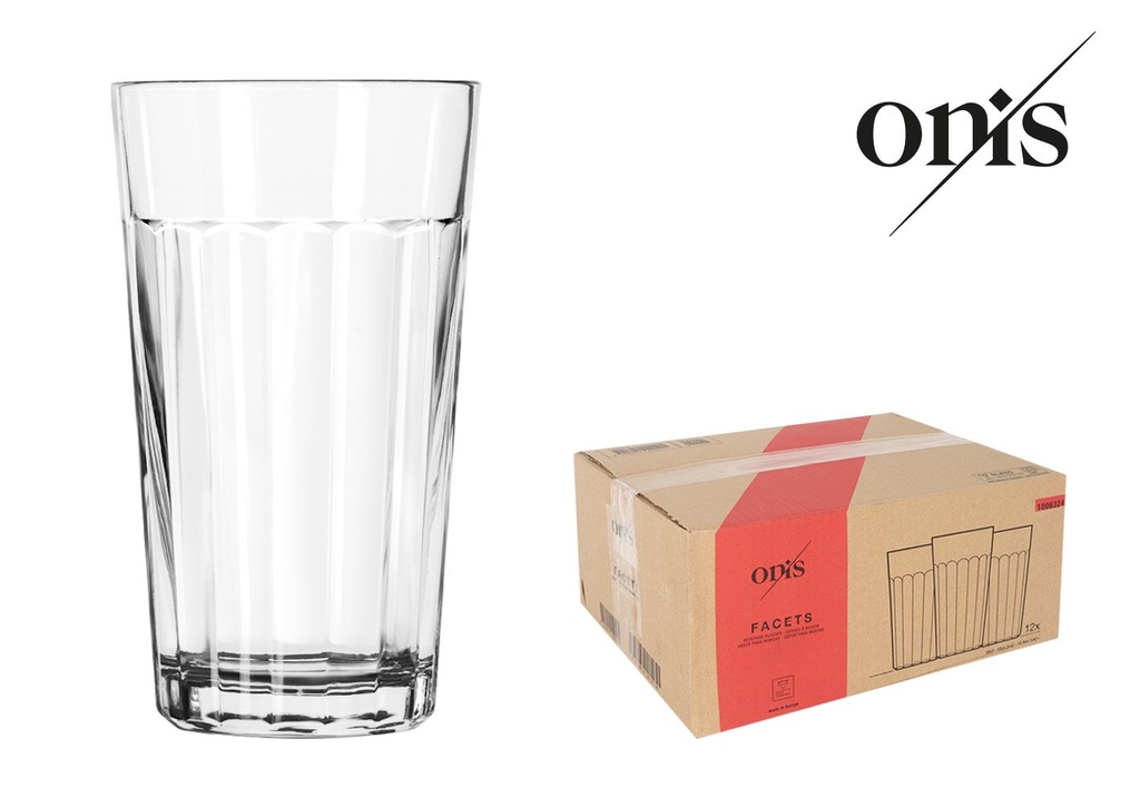 GLASS BEVERAGE FACETS-PANELED 35cl
