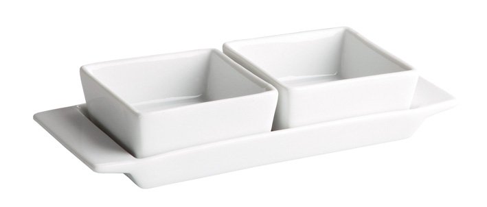 BOWLS 8X8X3.5 CM. 10 CL. 2 U. C/ BANDEJA 22X9X4
