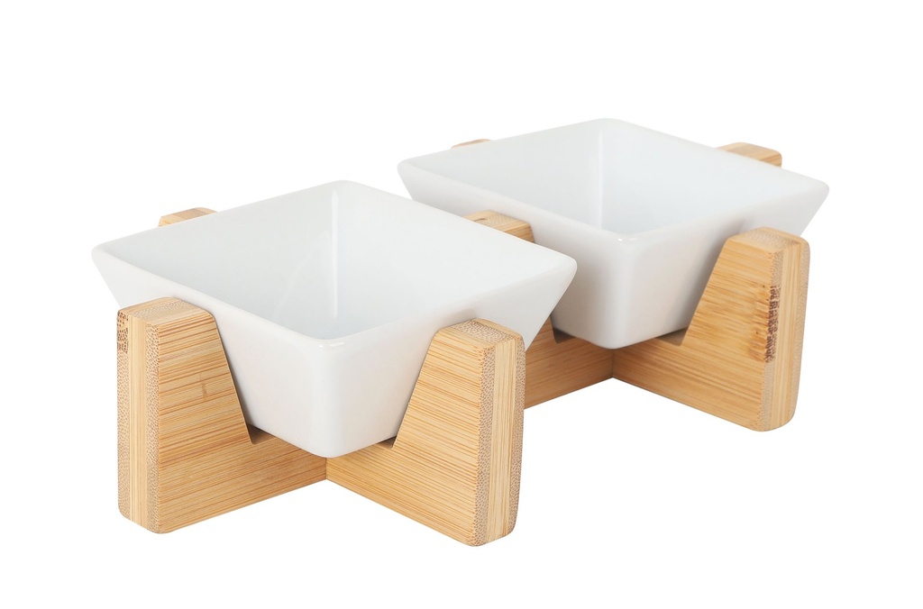 SET 2 BOWLS B1255 C/SOPORTE BAMBU 21.5x12x5cm