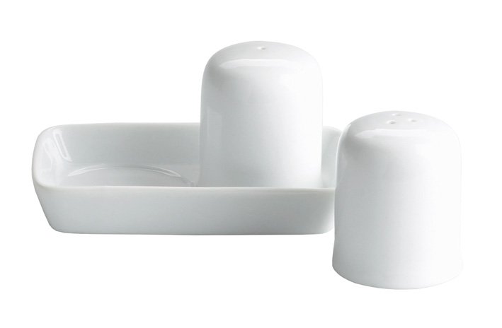 SALT AND PEPPER POT WITH TRAY 12X7X6 CM.