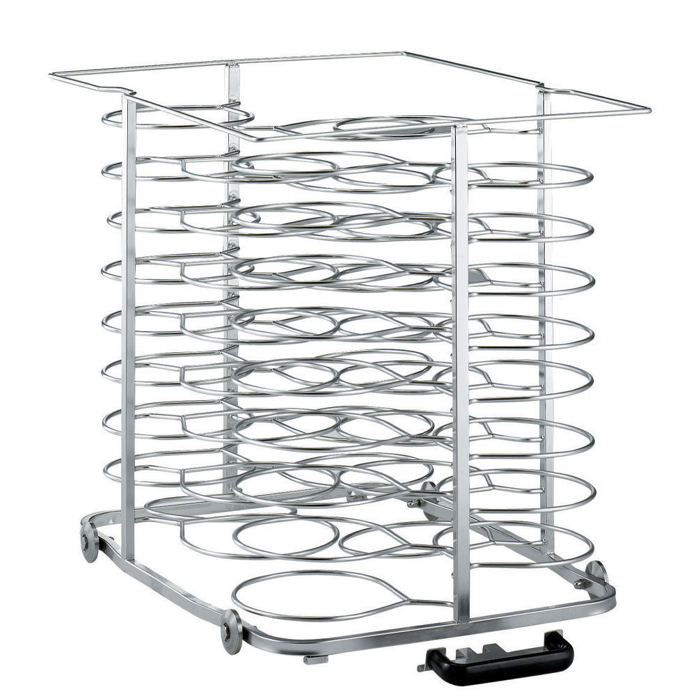 Cargador amovible con ruedas, para 51 platas (ø 300 mm), horno 10x GN 2/1 (espacio 75 mm)