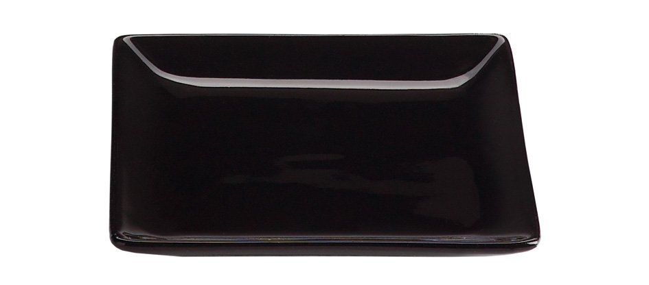 PLATE BLACK 12X12X1.5 CM _MING