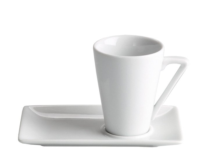 TAZA CAFE 6 CL ø5X6.5 CM C/ PLATO 12.5X8X1 CM _M