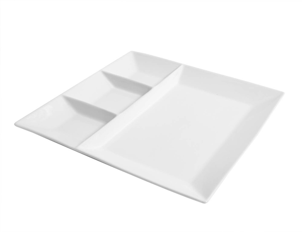 &  PLATO 4 COMPARTIMENTOS 28x28x2.5cm. MING
