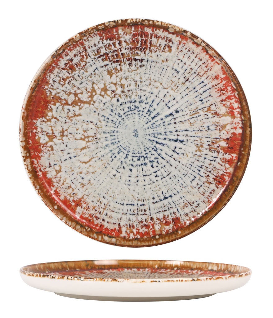 PLATE PLAIN NORDIK CHARRO ø26x3cm