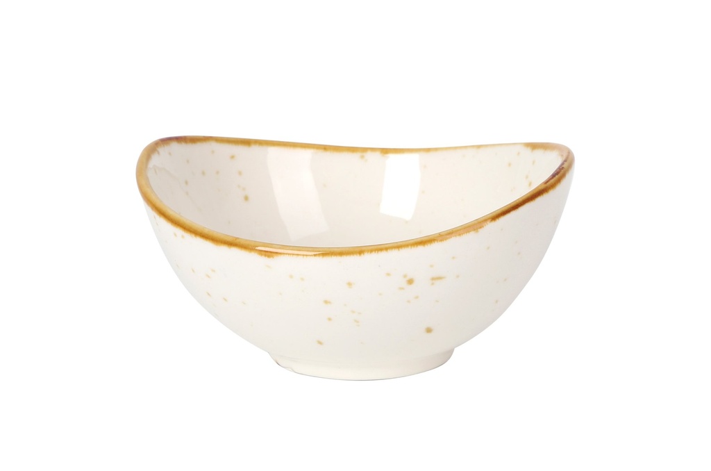 [B1506006C] OVAL BOWL AZACAN BEIGE 12x10.5x5.5cm16c